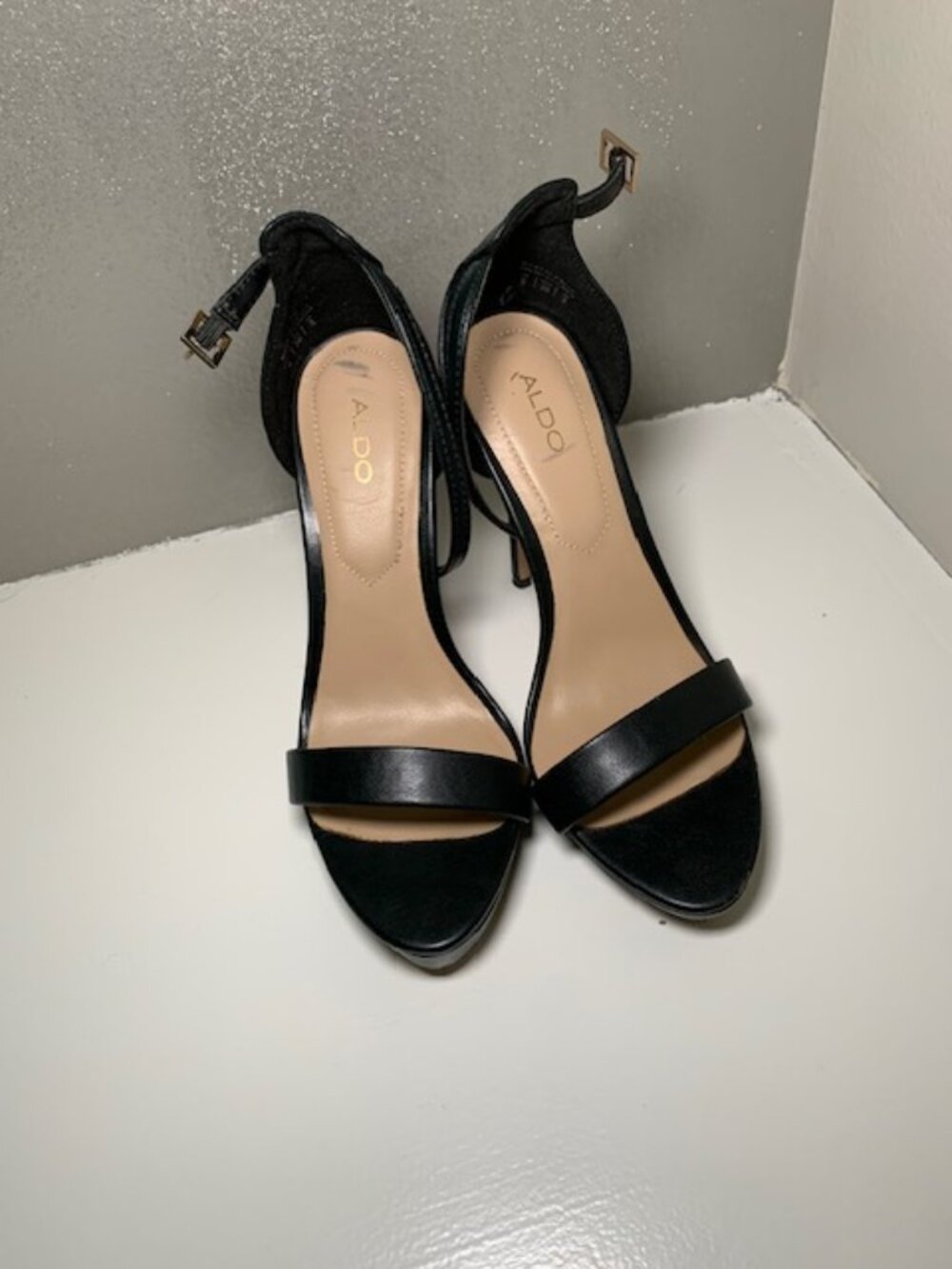 ALDO Black Strappy Heeled Sandals – Sleek Minimalist Style